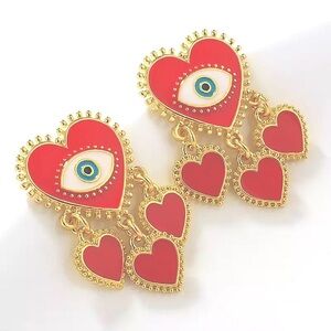 🧿❤️ Evil Eye Tassel earrings ❤️🧿